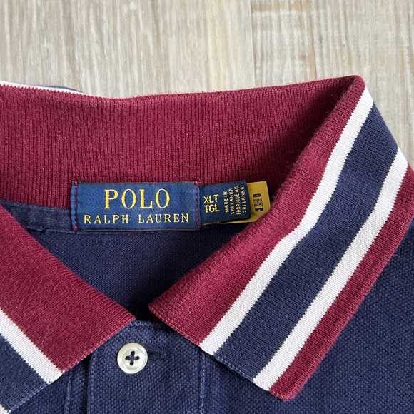 Polo Ralph Lauren Crest & Big Pony Mens Polo Shirt XLT Navy Blue/Gold Embroided - Picture 8 of 12